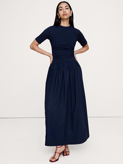 Banana Republic Jersey + Cotton Poplin Maxi Dress — photo 1