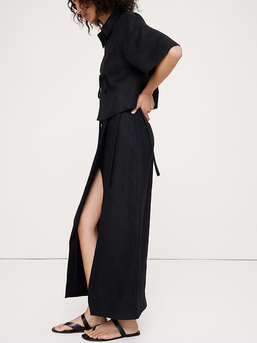 Banana Republic Linen Wrap Maxi Skirt — photo 4