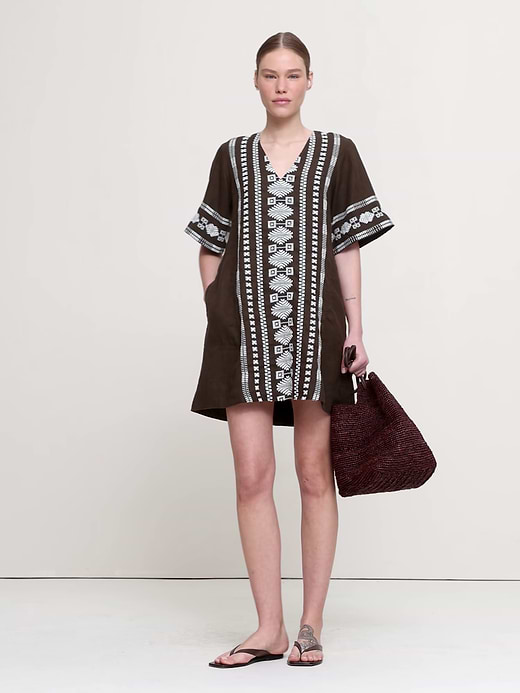 Banana Republic Embroidered Linen Mini Dress — photo 5