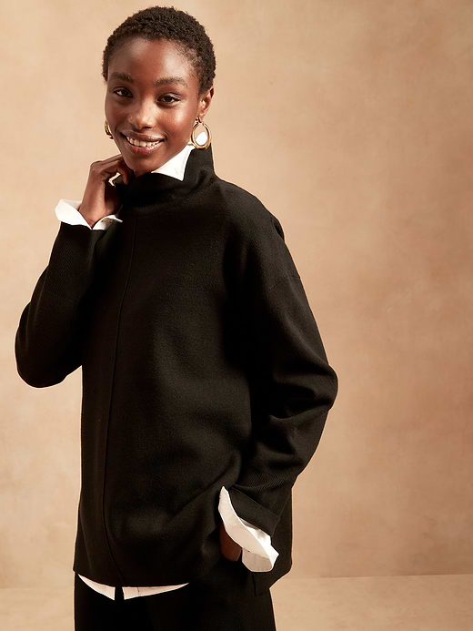 Banana Republic Petite Turtleneck Tunic Sweater — photo 1