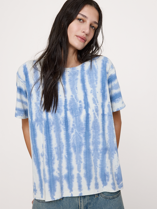 Banana Republic Cotton Slub Boyfriend Crew-Neck T-Shirt — photo 4