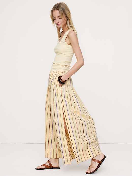 Banana Republic Tiered Cotton Poplin Maxi Skirt — photo 3