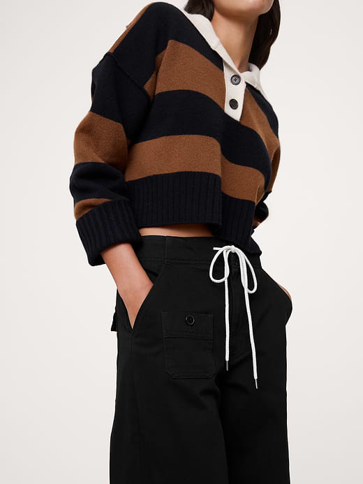 Banana Republic High-Rise Wide-Leg Pull-On Drawstring Pant — photo 4