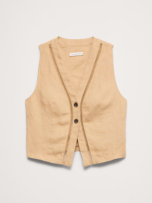 Banana Republic Linen Lace-Trim Vest — photo 6