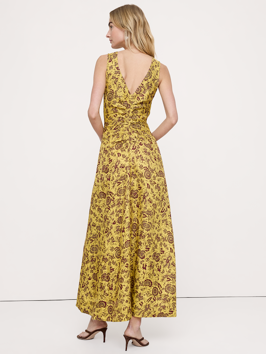 Banana Republic Viscose-Linen V-Neck Maxi Dress — photo 3