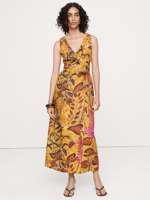 Banana Republic Linen Crossback Maxi Dress — photo 1