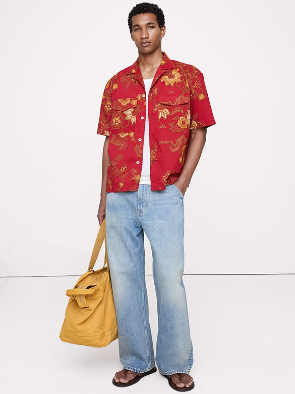 Banana Republic Archive Reissue Relaxed-Fit Cotton Poplin Shirt — photo 4
