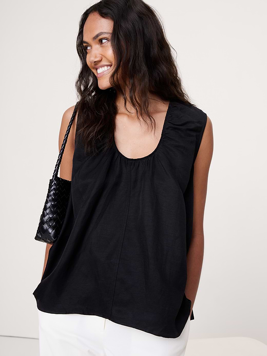 Banana Republic Viscose-Linen Scoop-Neck Tank — photo 4