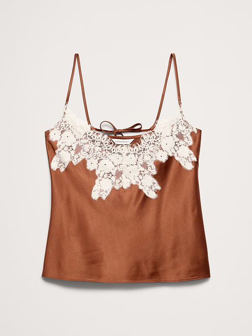 Banana Republic Stretch-Satin Lace-Trim Camisole — photo 7