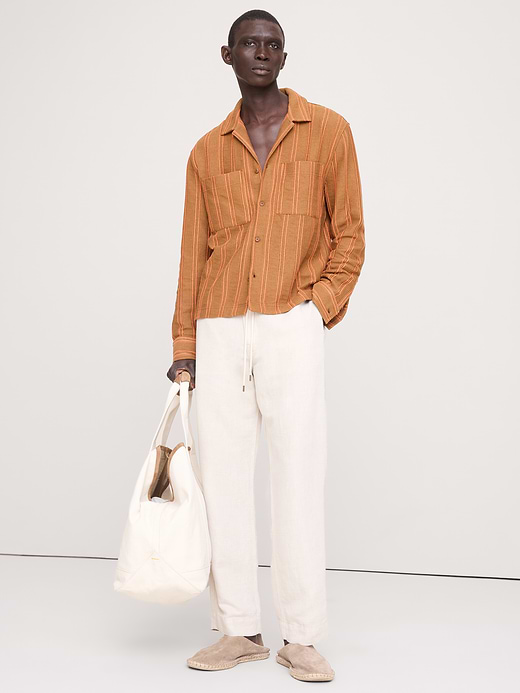 Banana Republic Striped Knit Resort Shirt — photo 1
