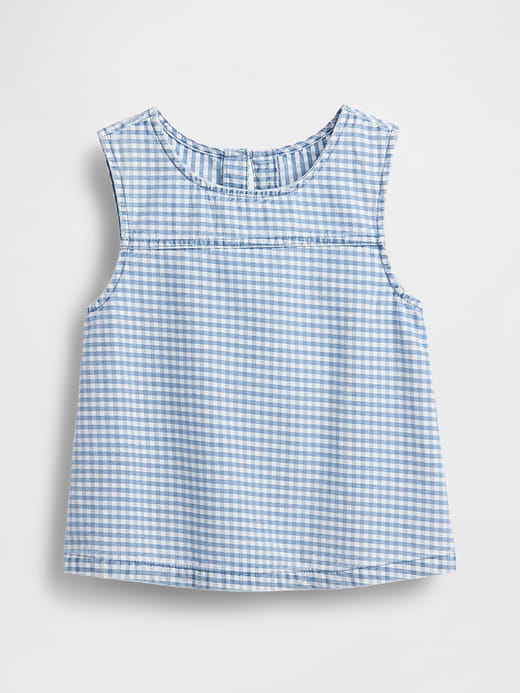 Gap Kids Gingham Denim Shell Tank Top — photo 3