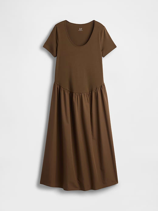 Gap Maternity Mixed Media Drop-Waist Dress — photo 3