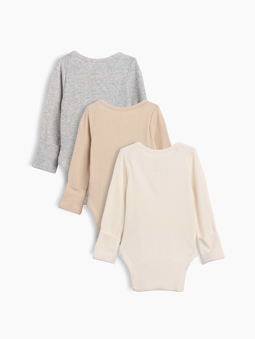 Gap Baby First Favorites TinyRib Bodysuit (3-Pack) — photo 3