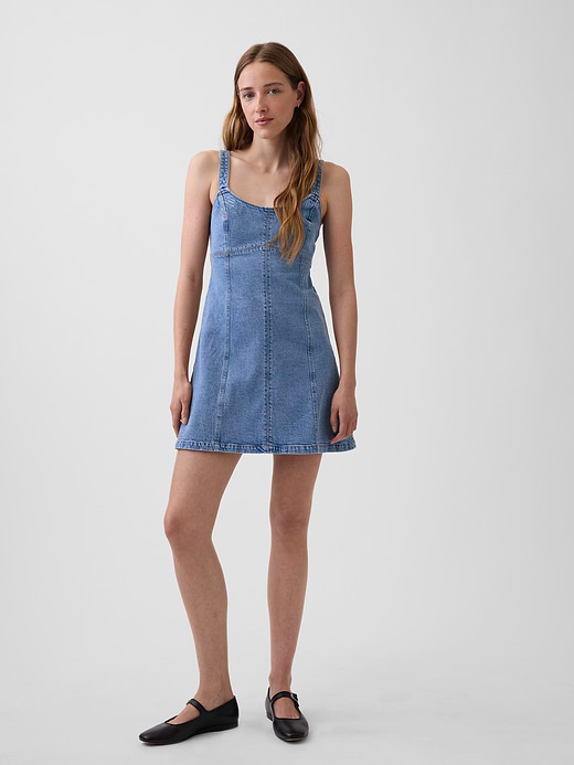 Gap Denim Paneled Mini Dress — photo 6