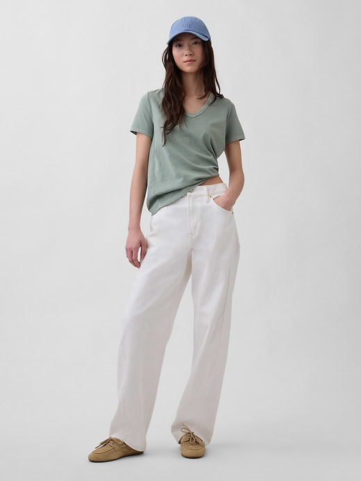 Gap Organic Cotton VintageSoft V-Neck T-Shirt — photo 3