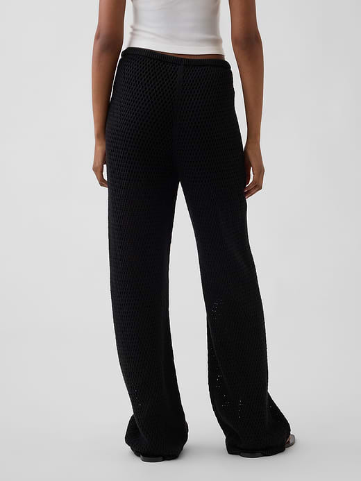 Gap 100% Cotton Crochet Sweater Pants — photo 5