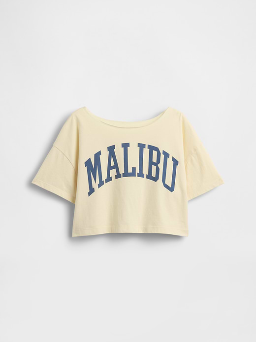 Gap Kids Oversized Wide-Neck T-Shirt — photo 3