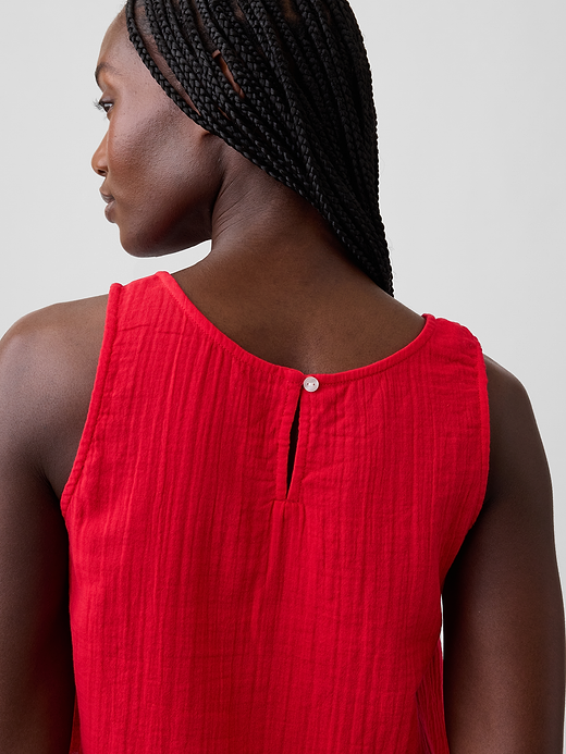 Gap Cotton Gauze Racer Shell Tank Top — photo 5