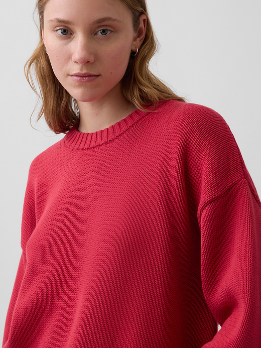 Gap 100% Cotton Oversized Crop Sweater — photo 5