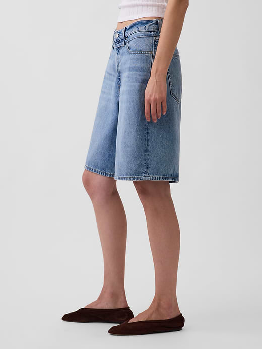 Gap 11" Mid Rise Longline Denim Shorts — photo 4