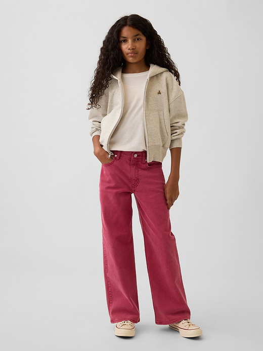Gap Kids Low Rise Stride Wide-Leg Jeans — photo 1