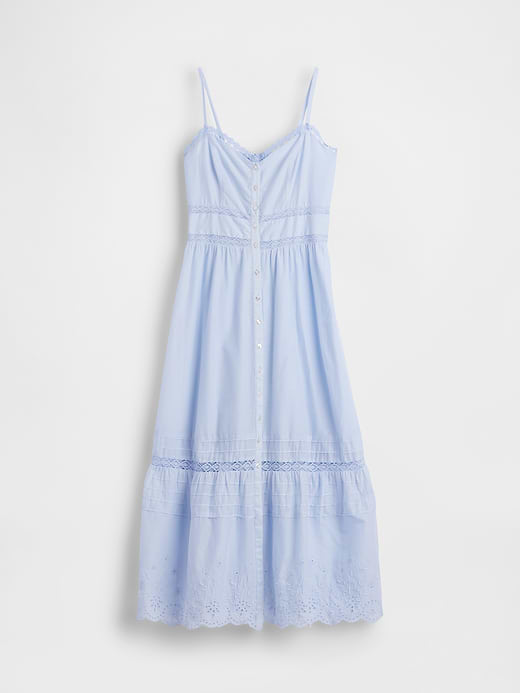Gap Lace-Trim Button-Front Maxi Dress — photo 6