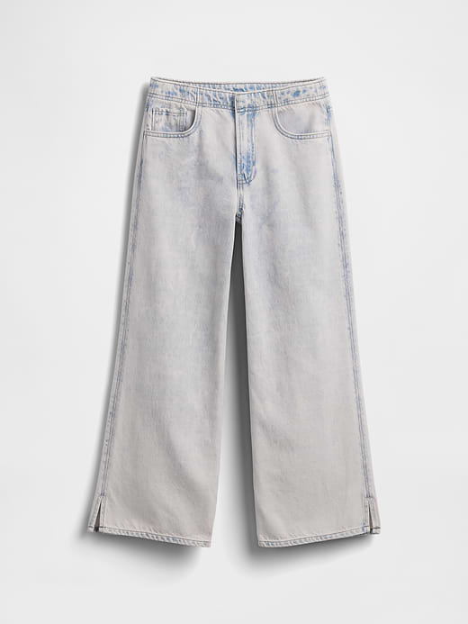 Gap Kids Low Rise Stride Wide-Leg Jeans — photo 3
