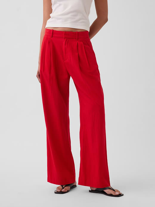 Gap 365 High Rise Linen-Blend Trousers — photo 3