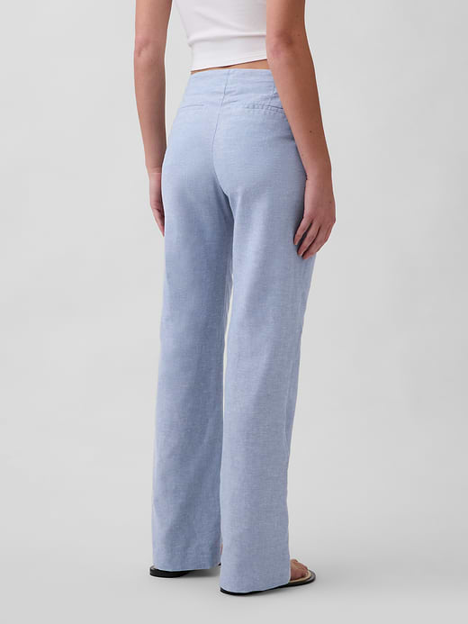 Gap Low Rise Linen-Blend Flare Pants — photo 5