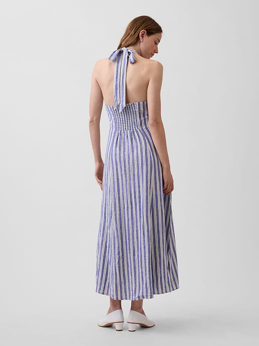 Gap Linen-Blend Halter Maxi Dress — photo 3