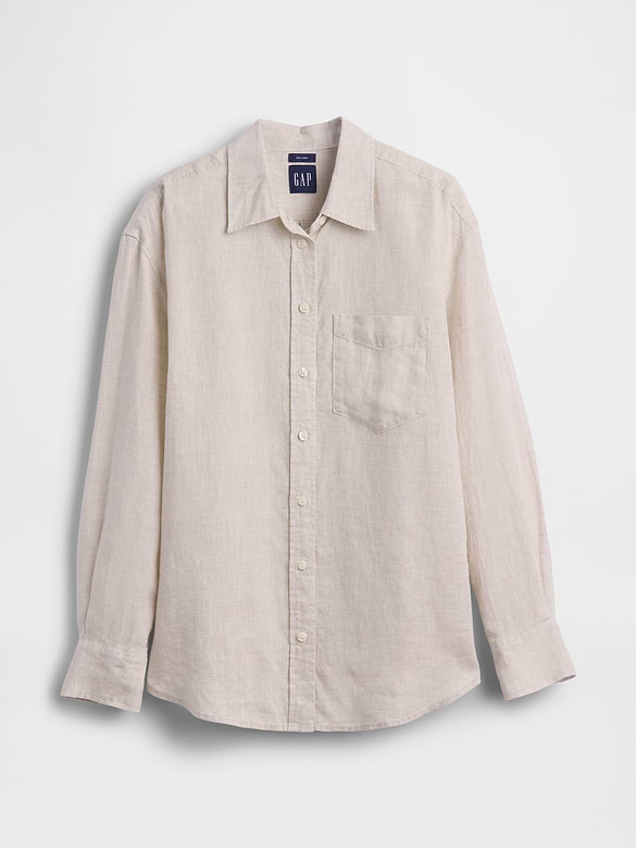 Gap 100% Linen Oversized Shirt — photo 6