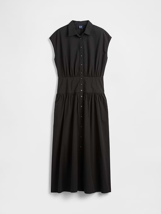 Gap Poplin Drop-Waist Maxi Shirtdress — photo 6