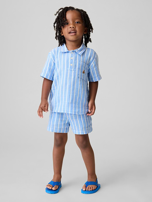Gap Baby & Toddler Cotton Gauze Print Pull-On Shorts — photo 1