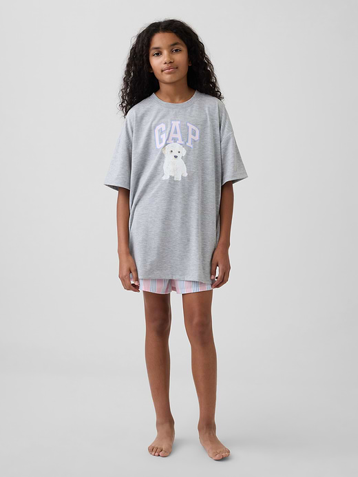 Gap Kids Recycled Poplin PJ Boxer Shorts — photo 1