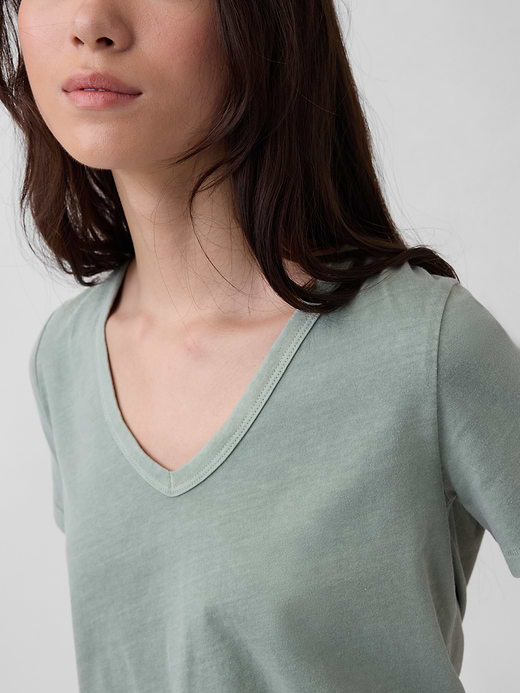 Gap Organic Cotton VintageSoft V-Neck T-Shirt — photo 5