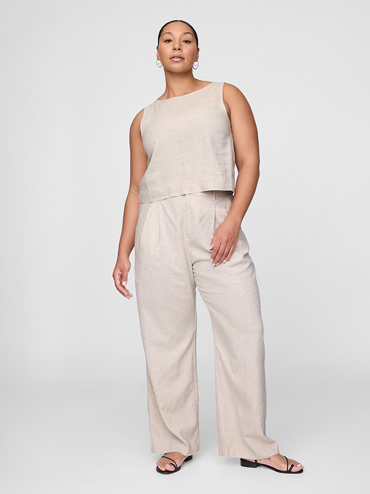 Gap 365 High Rise Linen-Blend Trousers — photo 6