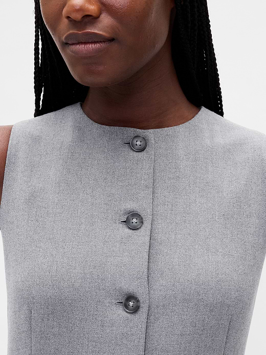Gap UltraSoft Denim Longline Vest — photo 5