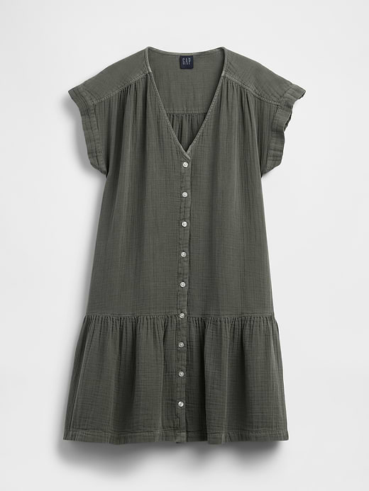Gap Cotton Gauze Drop-Waist Shirtdress — photo 6