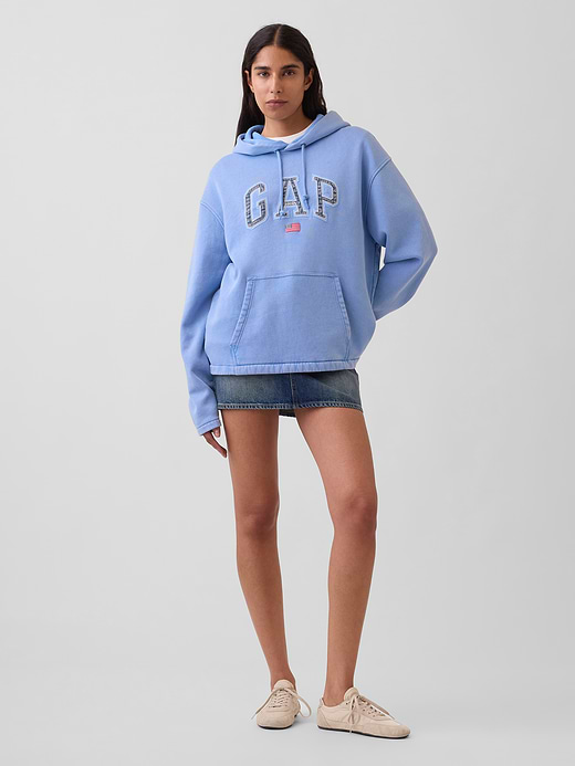 Gap VintageSoft Oversized Americana Logo Hoodie — photo 7