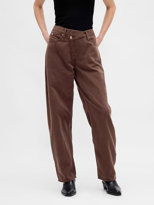 Gap High Rise Barrel Jeans — photo 3