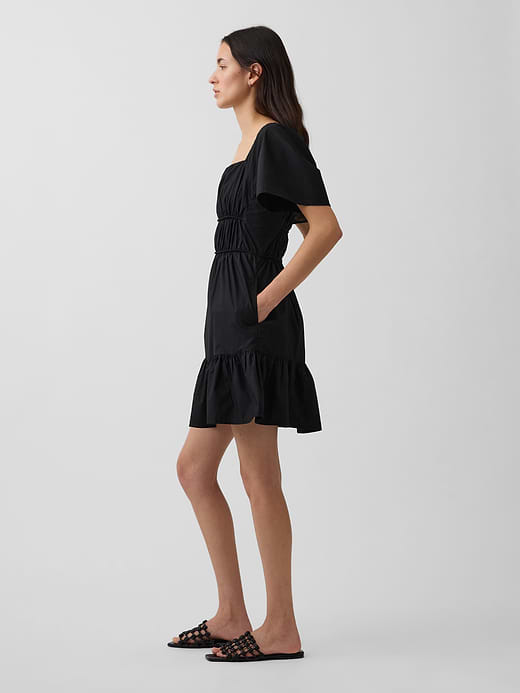 Gap Poplin Flutter-Sleeve Mini Dress — photo 4