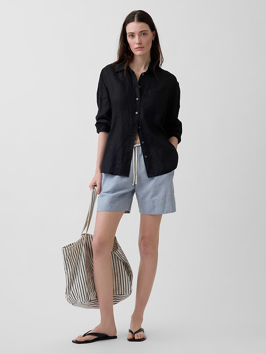 Gap 6" Linen-Blend Easy Shorts — photo 7