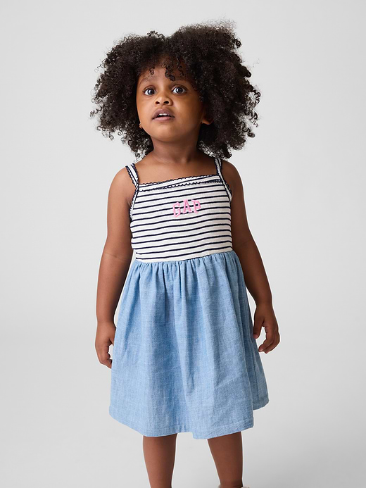 Gap Baby & Toddler Mixed Media Apron Dress — photo 1
