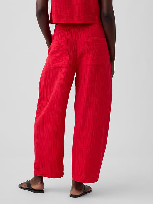 Gap Cotton Gauze Easy Barrel Pants — photo 5