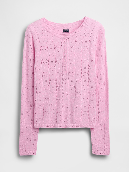 Gap Lightweight CashSoft Pointelle Heart PJ Top — photo 6