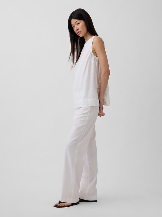 Gap Low Rise Linen-Blend Flare Pants — photo 7