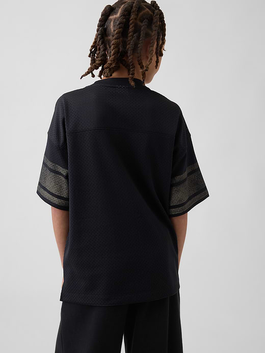 Gap Kids Mesh Oversized Graphic Jersey T-Shirt — photo 4