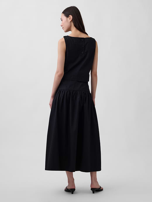 Gap Poplin Drop-Waist Maxi Skirt — photo 3