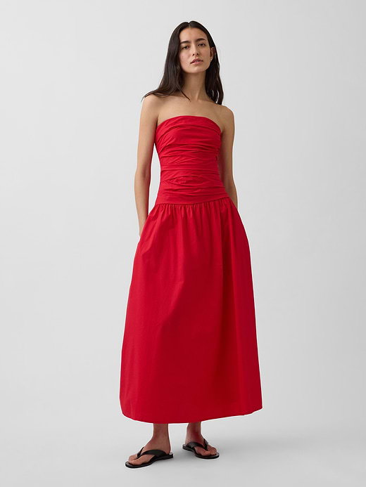 Gap Poplin Drop-Waist Maxi Dress — photo 1