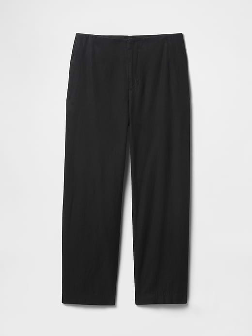 Gap Linen-Blend Relaxed Straight Ankle Pants — photo 8